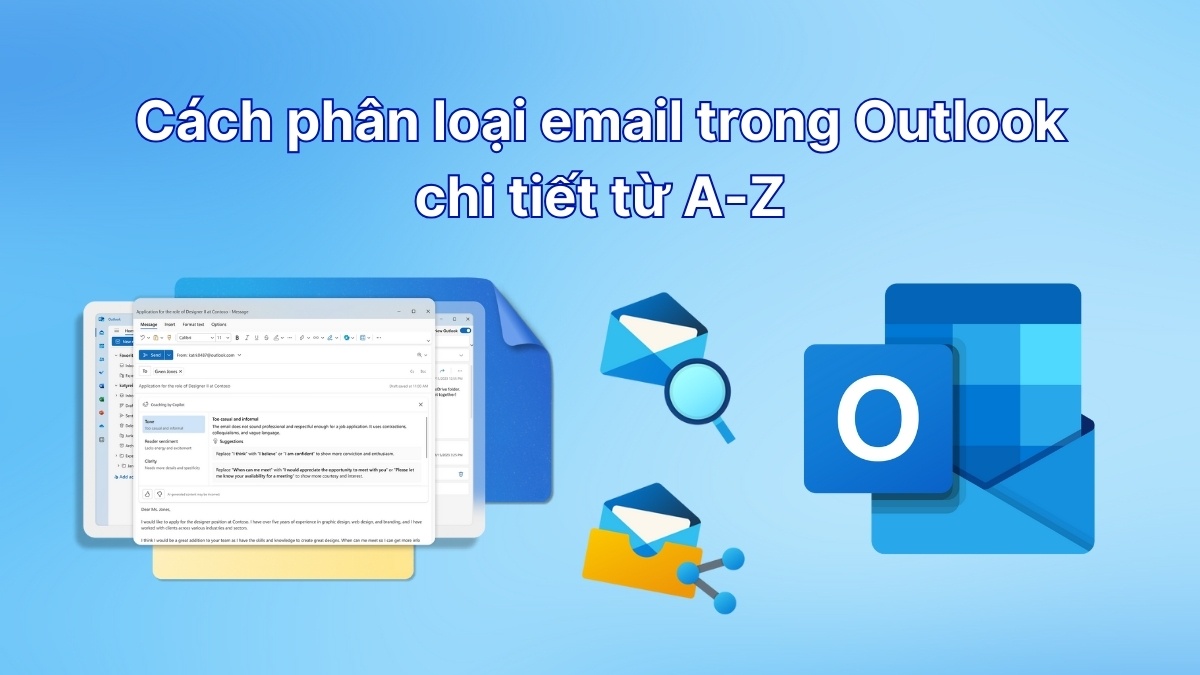 Cách phân loại email trong Outlook chi tiết từ A-Z