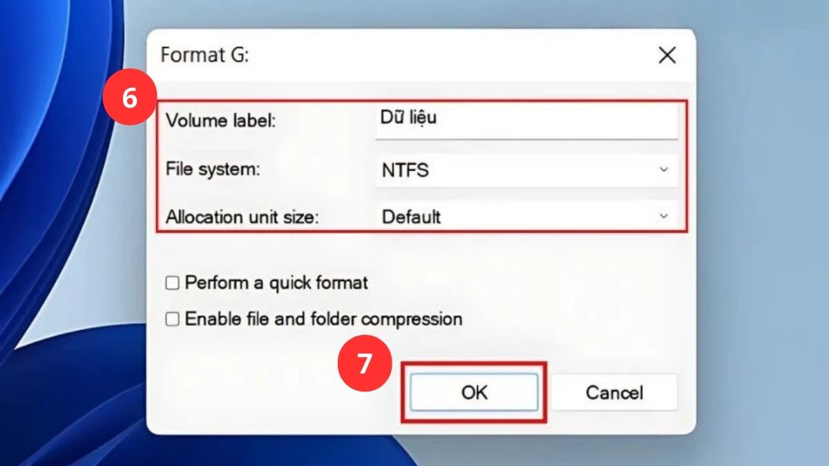 Sử dụng Windows Disk Management để format USB bước 4