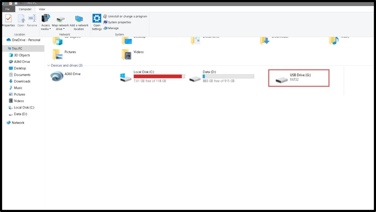 Sử dụng Windows Command Prompt để format USB bước 1