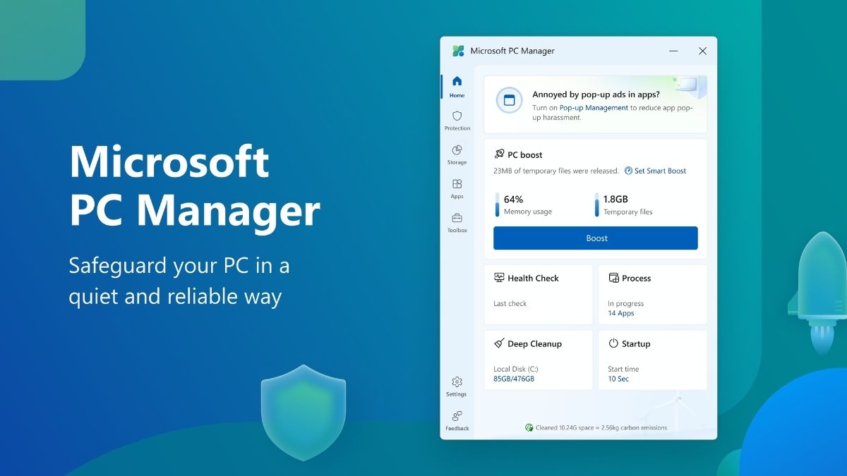 Microsoft PC Manager dọn rác chính chủ an toàn