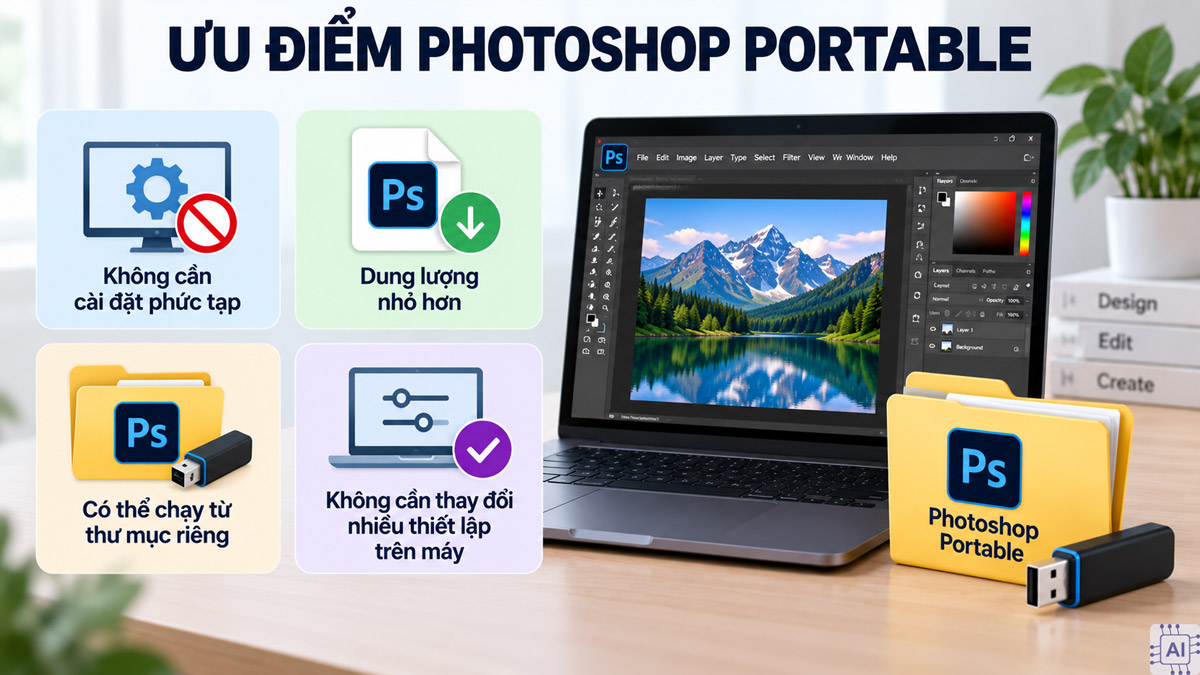 Ưu điểm của photoshop Portable