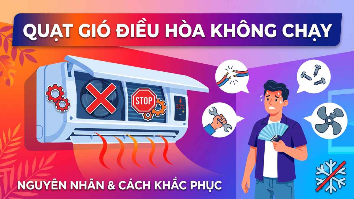 Quạt gió điều hòa không chạy: Nguyên nhân và cách khắc phục hiệu quả