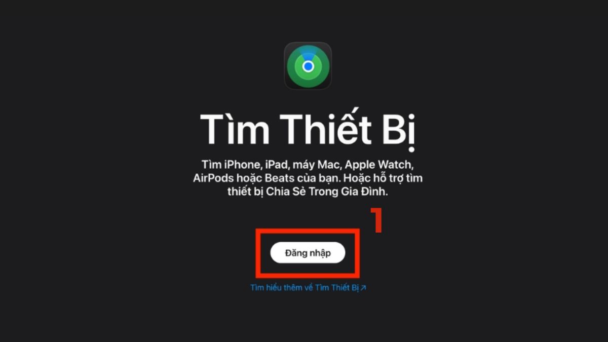 Sử dụng Find My iPad để mở khóa iPad khi quên pass bước 1