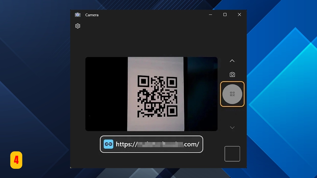 Quét mã QR trực tiếp bằng camera trên máy tính bước 4 (Hình minh họa)