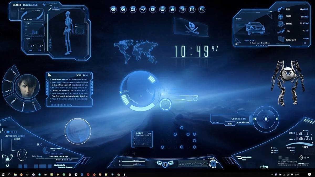Neon Space mang phong cách giao diện tương lai