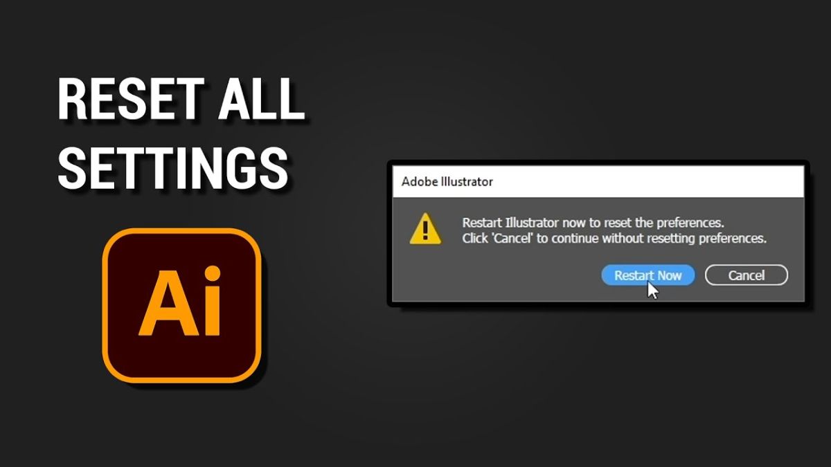 Reset Illustrator về mặc định giúp đưa phần mềm trở về trạng thái gốc ổn định hơn