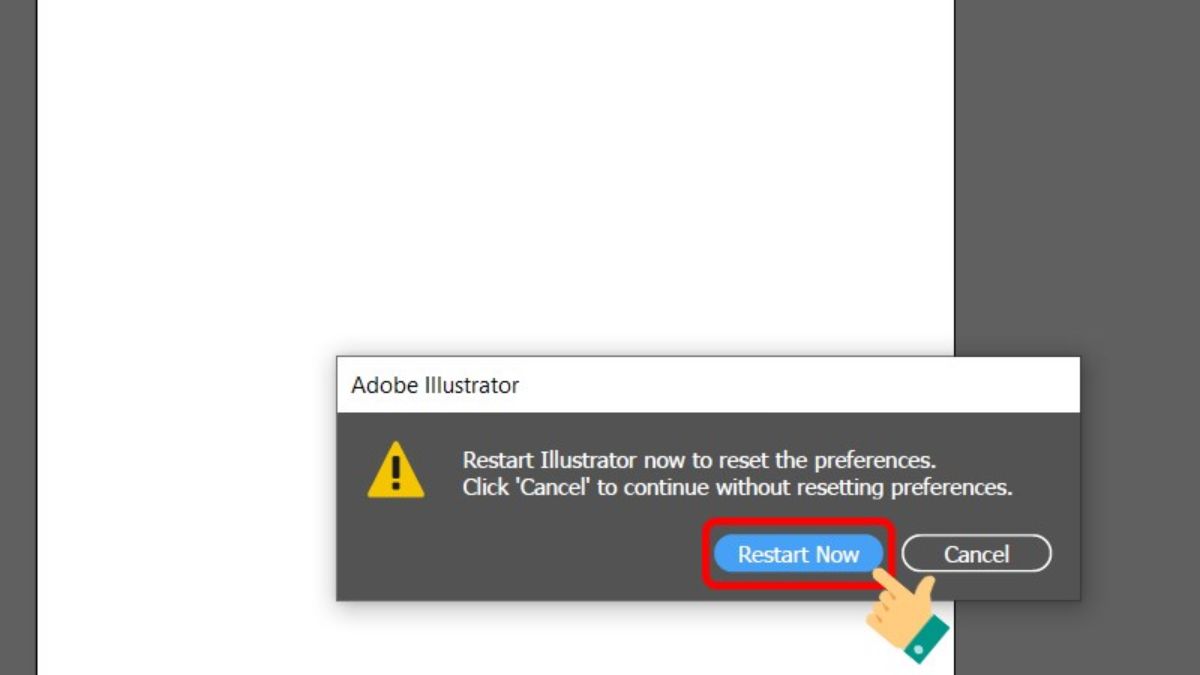 Reset Illustrator về mặc định trong Preferences bước 5 (Hình minh họa)