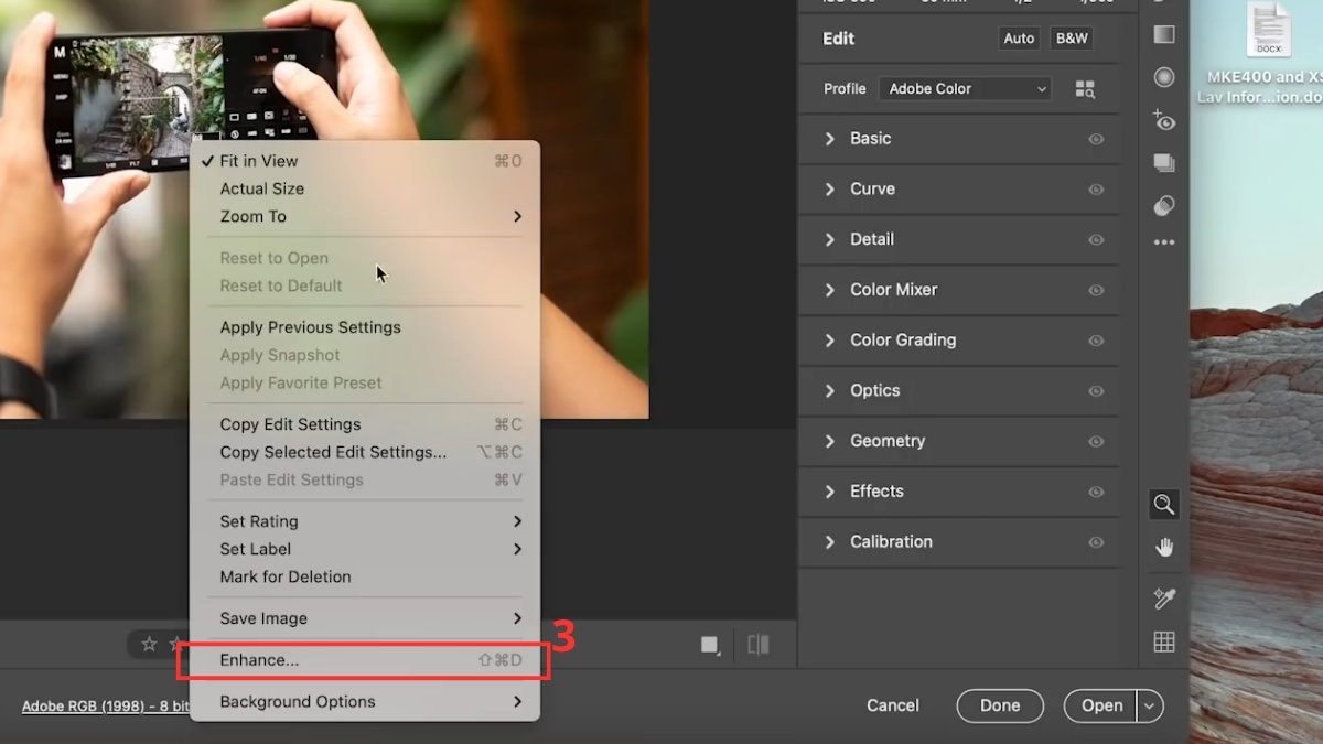 Cách tăng độ phân giải ảnh trên ứng dụng Photoshop bằng Super Resolution bước 2