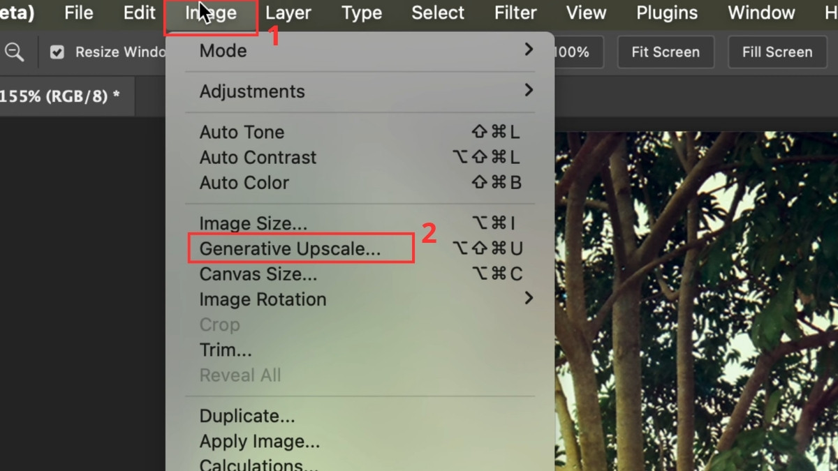 Cách tăng độ phân giải ảnh trên ứng dụng Photoshop bằng Generative Upscale bước 1