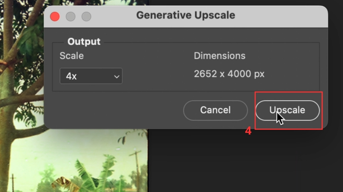 Cách tăng độ phân giải ảnh trên ứng dụng Photoshop bằng Generative Upscale bước 3