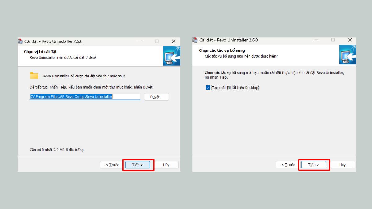 Chọn ổ đĩa và vị trí xuất hiện của Revo Uninstaller