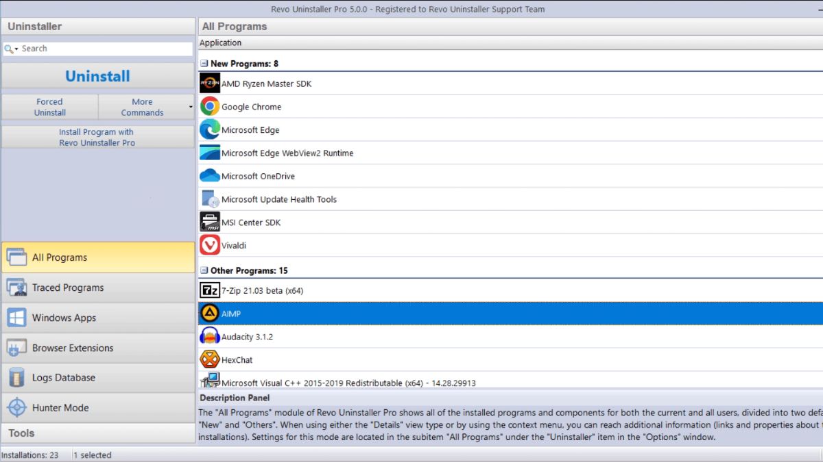 Revo Uninstaller giúp người dùng gỡ bỏ chương trình triệt để không để lại tệp rác