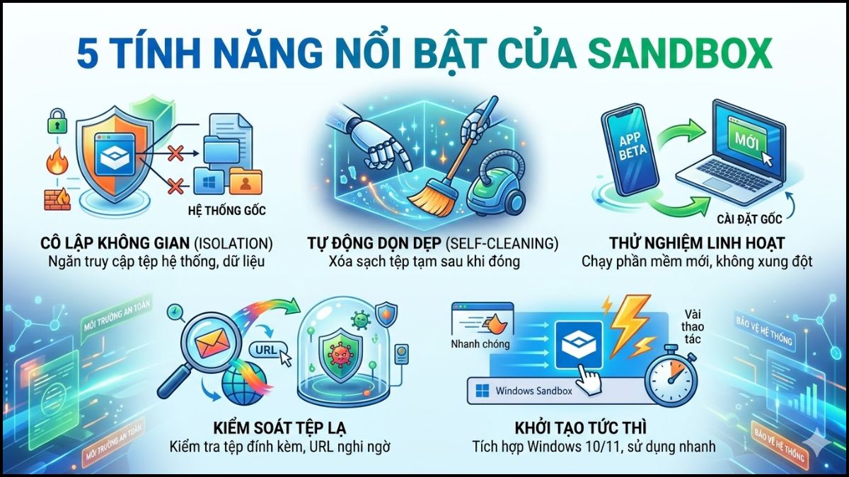 Những tính năng nổi bật của Sandbox