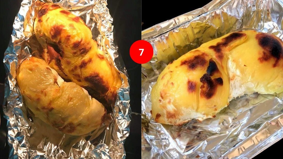 Cách nướng sầu riêng bằng nồi chiên không dầu đơn giản bước 5