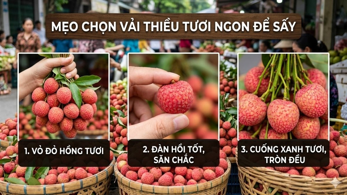 Cách chọn vải thiều tươi ngon để sấy