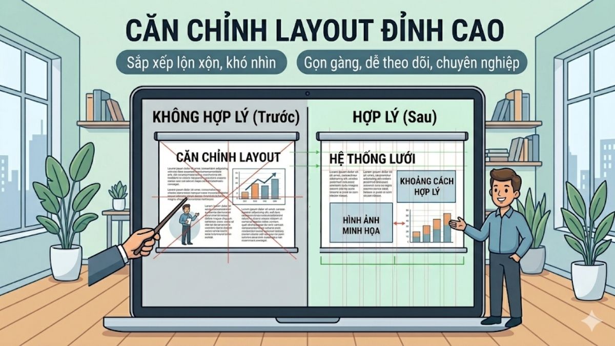 Căn chỉnh layout hợp lý