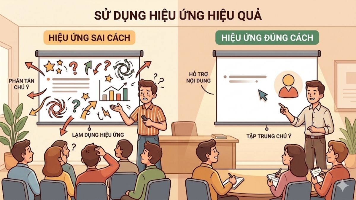 Sử dụng hiệu ứng đúng cách