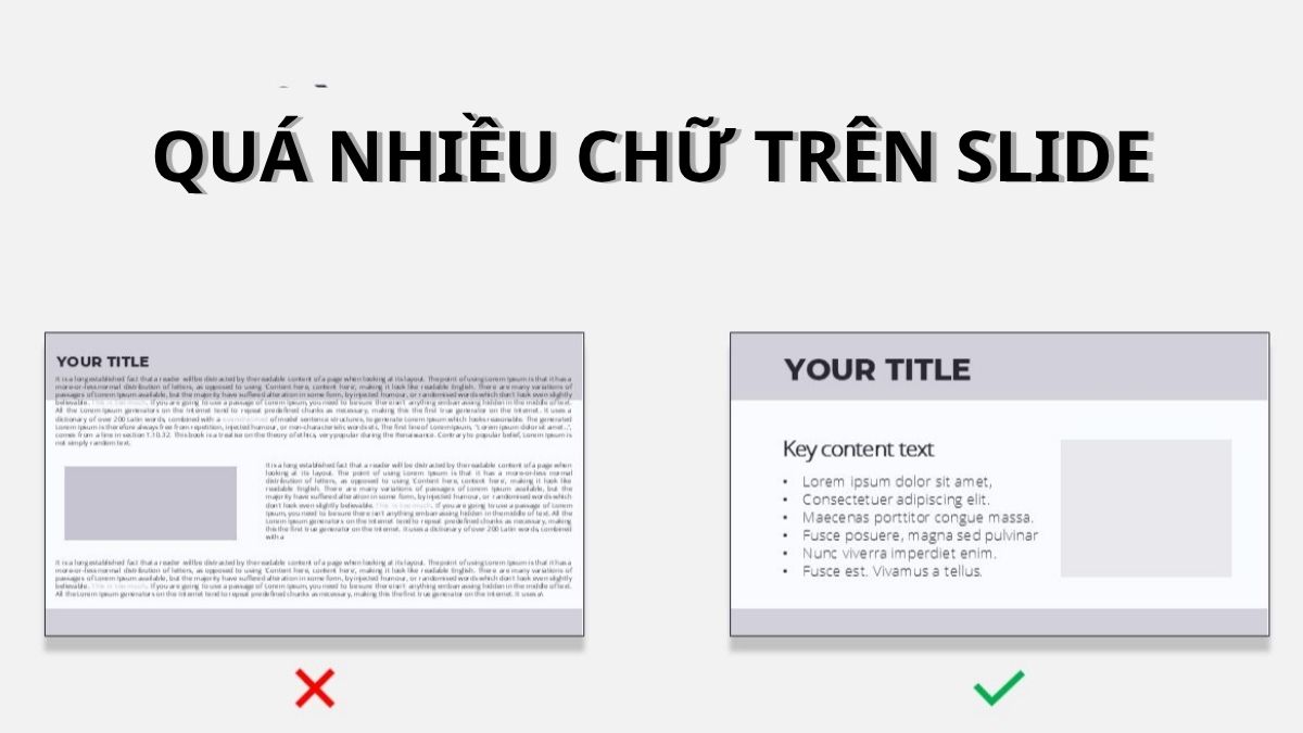 Tránh lỗi quá nhiều chữ trên slide