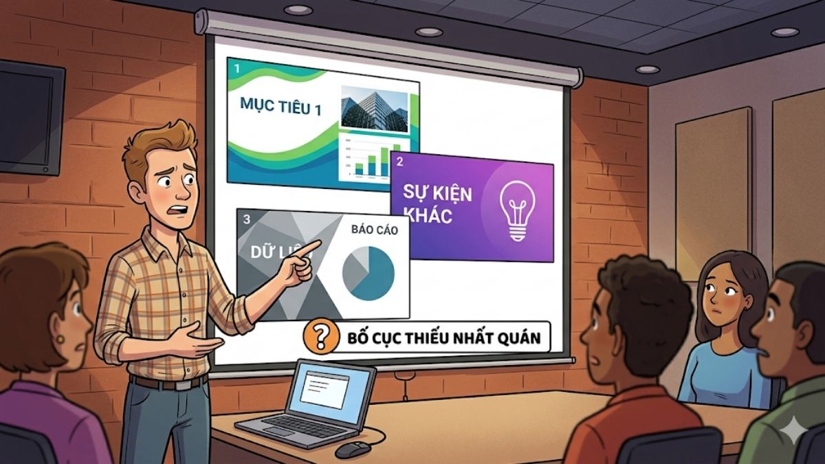 Đảm bảo bố cục slide nhất quán
