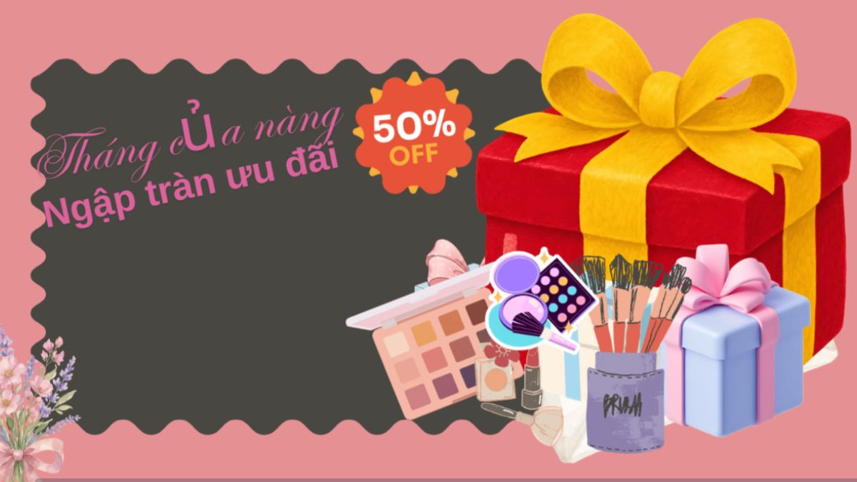 Mẫu thiệp 20 tháng 10 dành cho khách hàng nữ