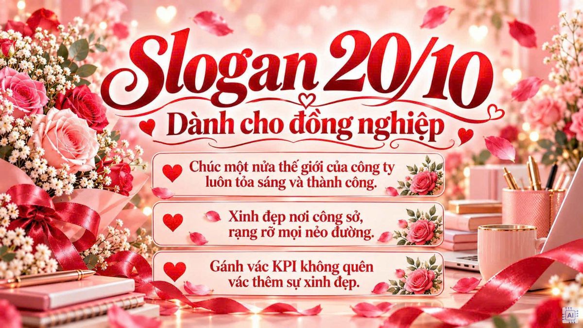 Slogan 20/10 dành cho đồng nghiệp