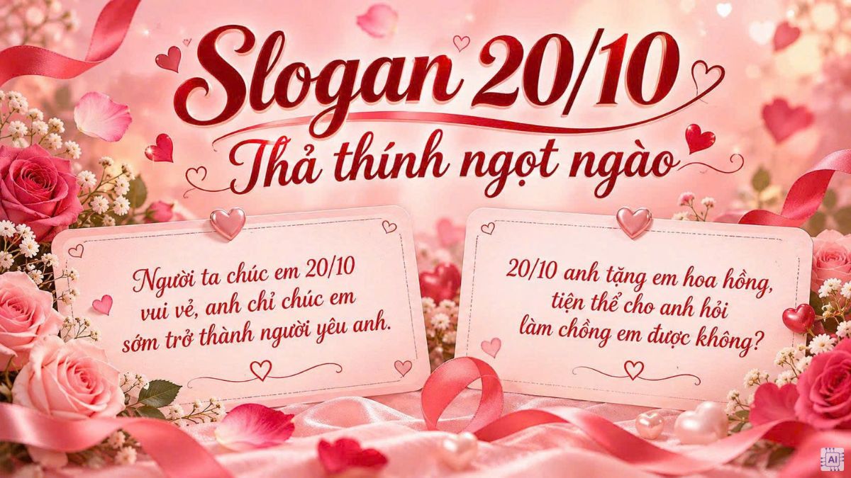 Slogan 20/10 thả thính ngọt ngào