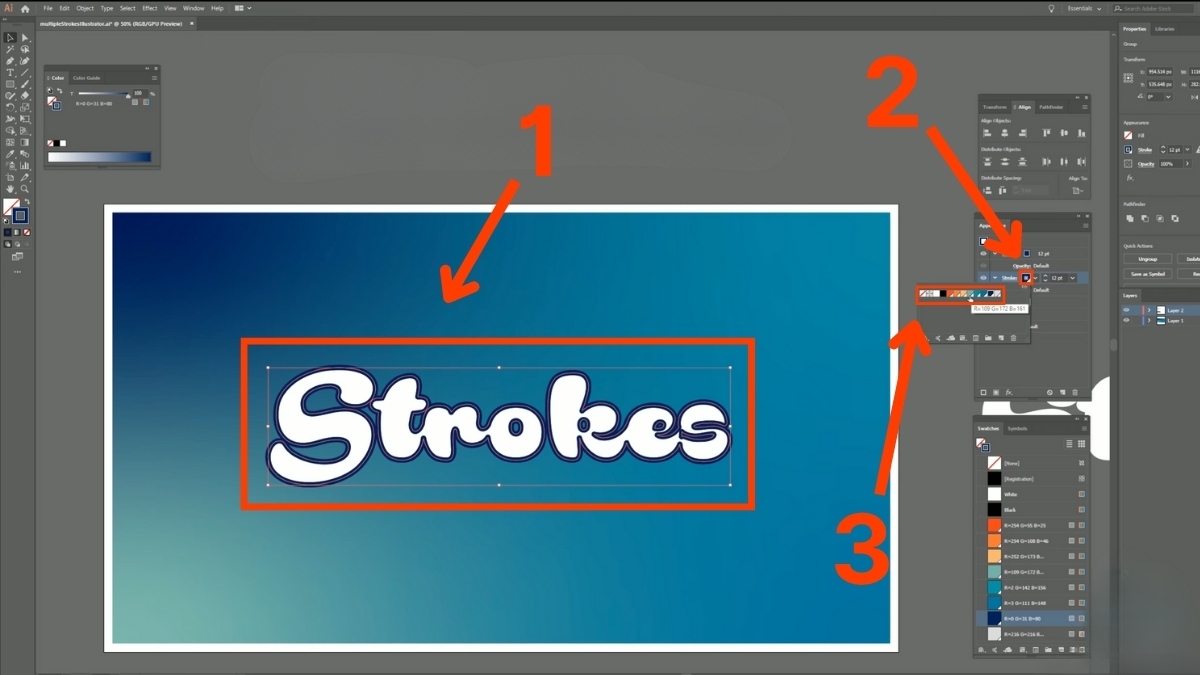 Thay đổi màu sắc Stroke