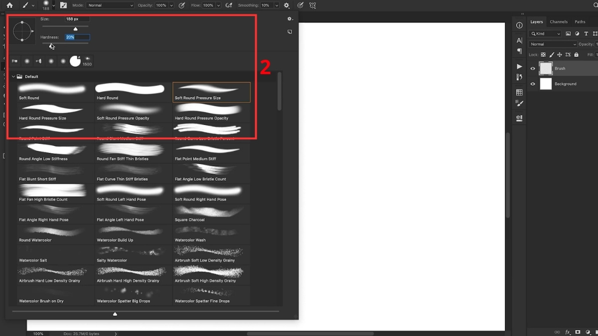 Kỹ thuật Stroke Path bằng Brush tạo nét nghệ thuật bước 1 1