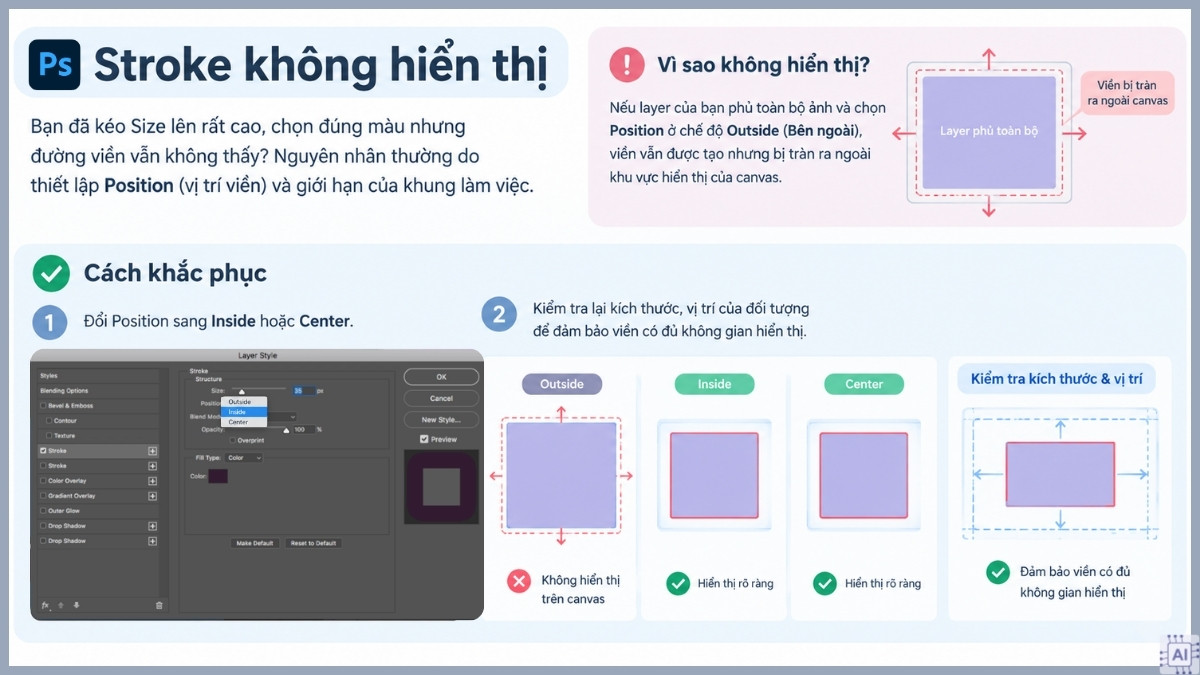 Stroke không hiển thị