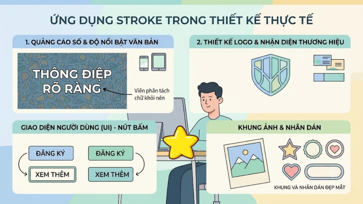Ứng dụng Stroke trong thiết kế thực tế