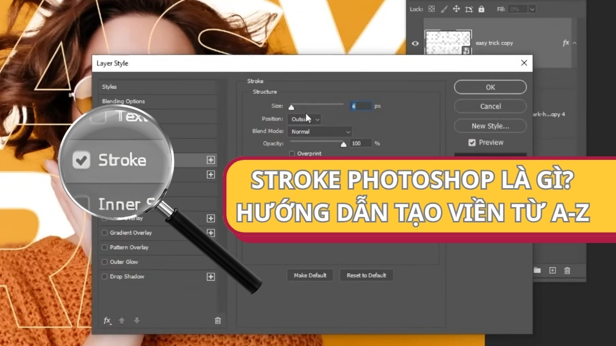 Stroke Photoshop là gì? Hướng dẫn tạo viền từ A-Z