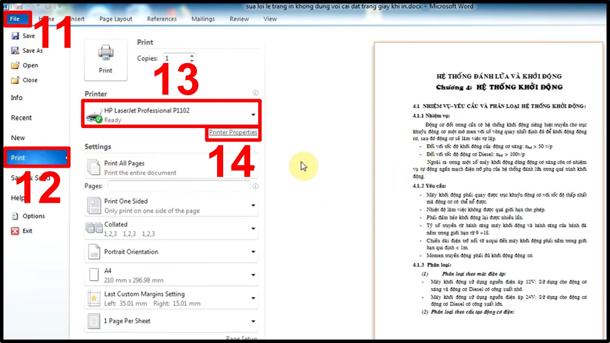 Kiểm tra kích thước giấy trong Word bước 4