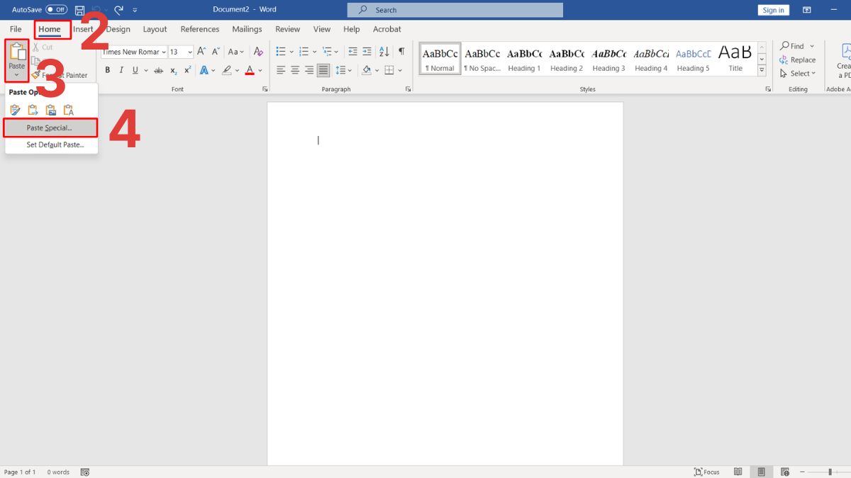 Tạo file mới và copy nội dung sạch để khắc phục lỗi chữ bị bôi đen trong Word bước 3