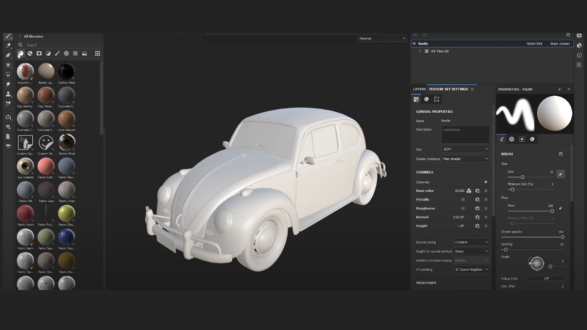 Cách sử dụng Substance Painter vẽ texture bằng brush