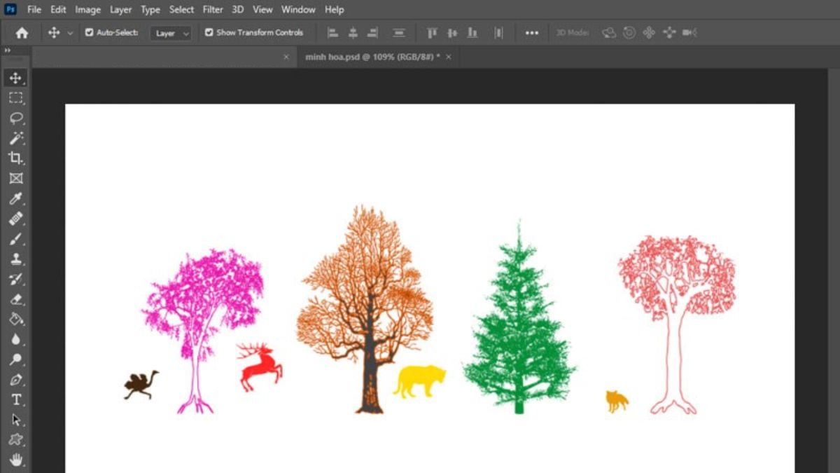 Chèn Symbol trong Photoshop bằng Custom Shape Tool bước 3 (Hình minh họa)