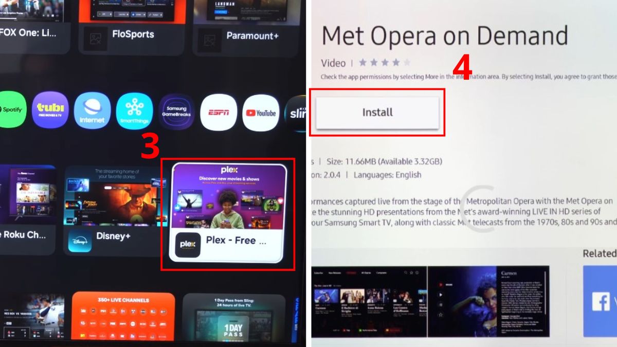 Tải ứng dụng trên tivi Samsung tại mục APPS bước 3