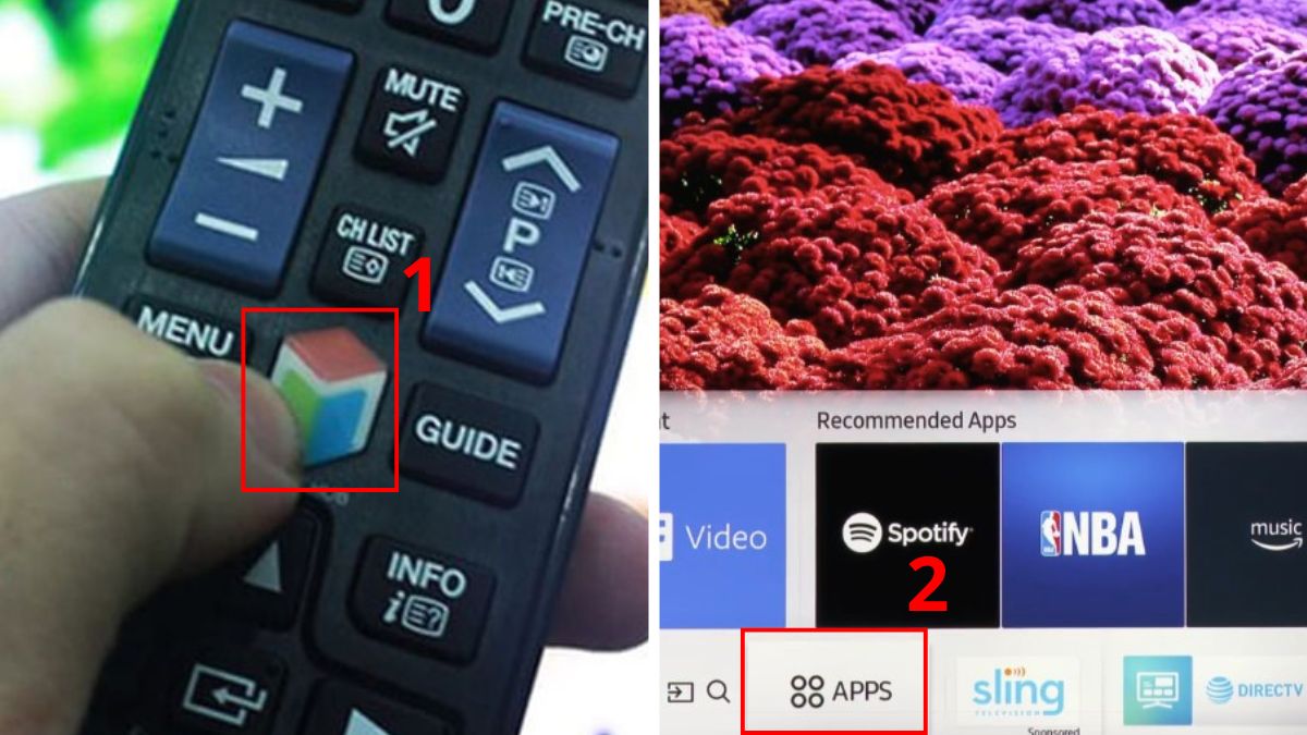 Tải ứng dụng trên tivi Samsung qua Smart Hub bước 1