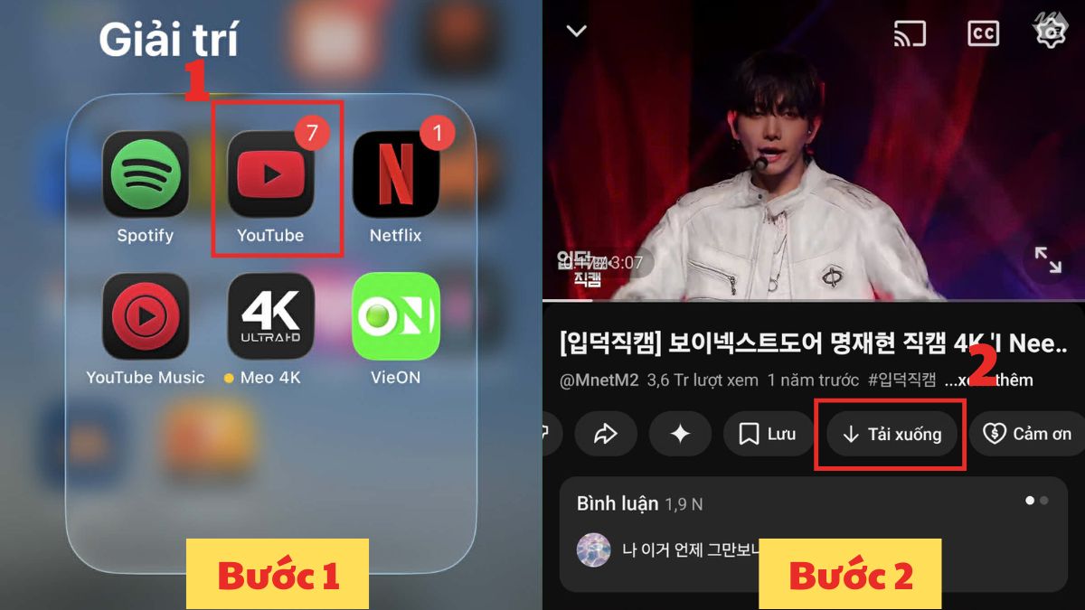 Truy cập vào ứng dụng Youtube trên iPhone