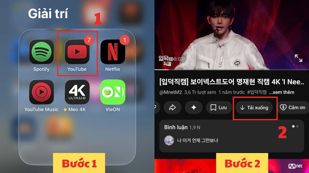Mở úng dụng Youtube trên iPhone