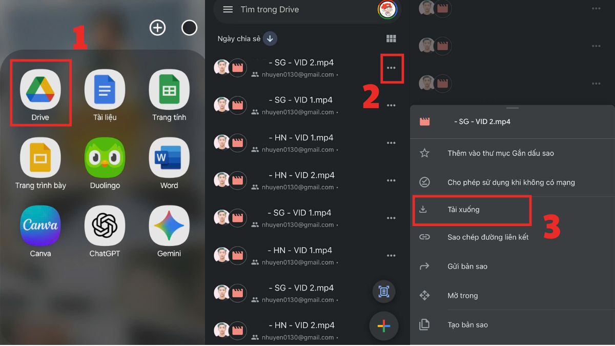 Mở ứng dụng Google Drive trên iPhone