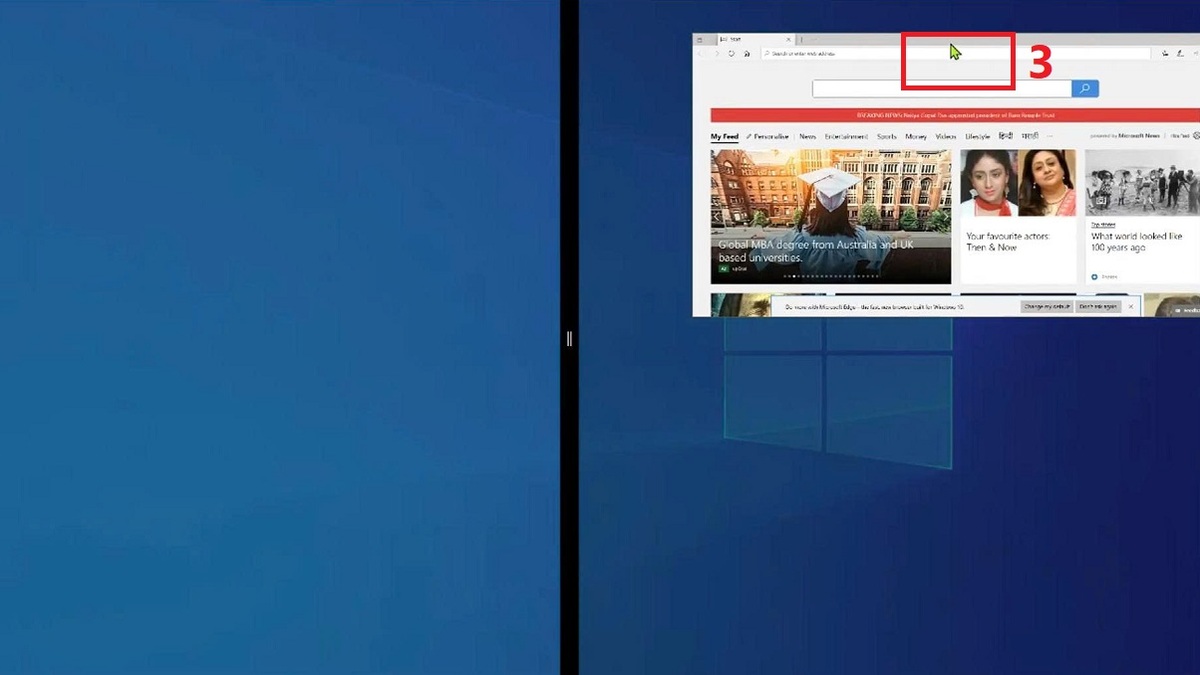 Cách chia đôi màn hình khi sử dụng chế độ máy tính bảng bước 3
