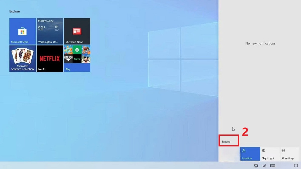 Cách tắt Tablet Mode bằng Action Center bước 2