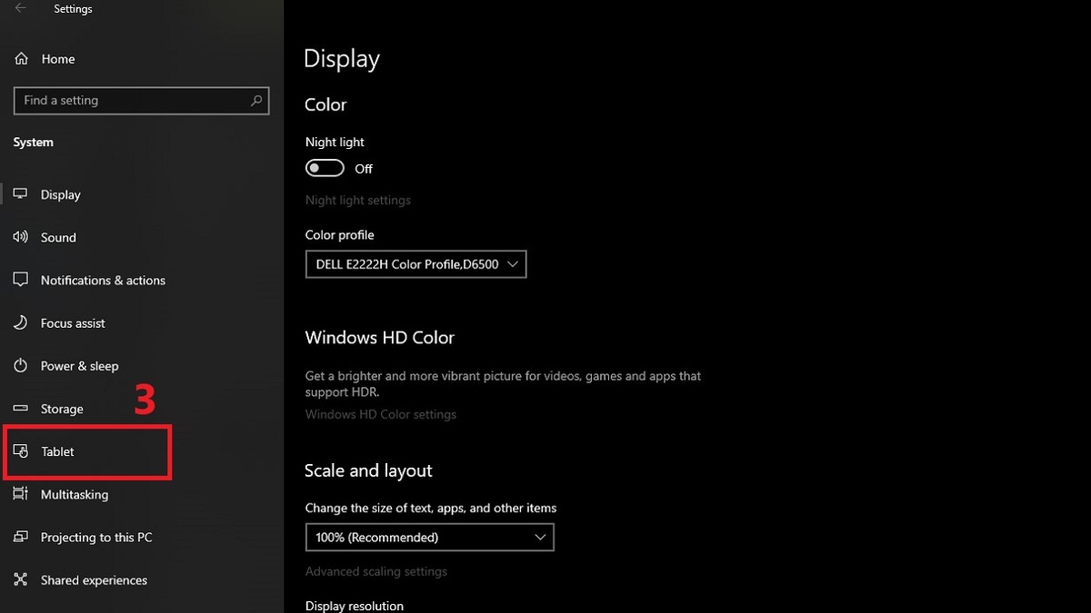 Cách tắt chế độ máy tính bảng trong Windows Settings bước 3