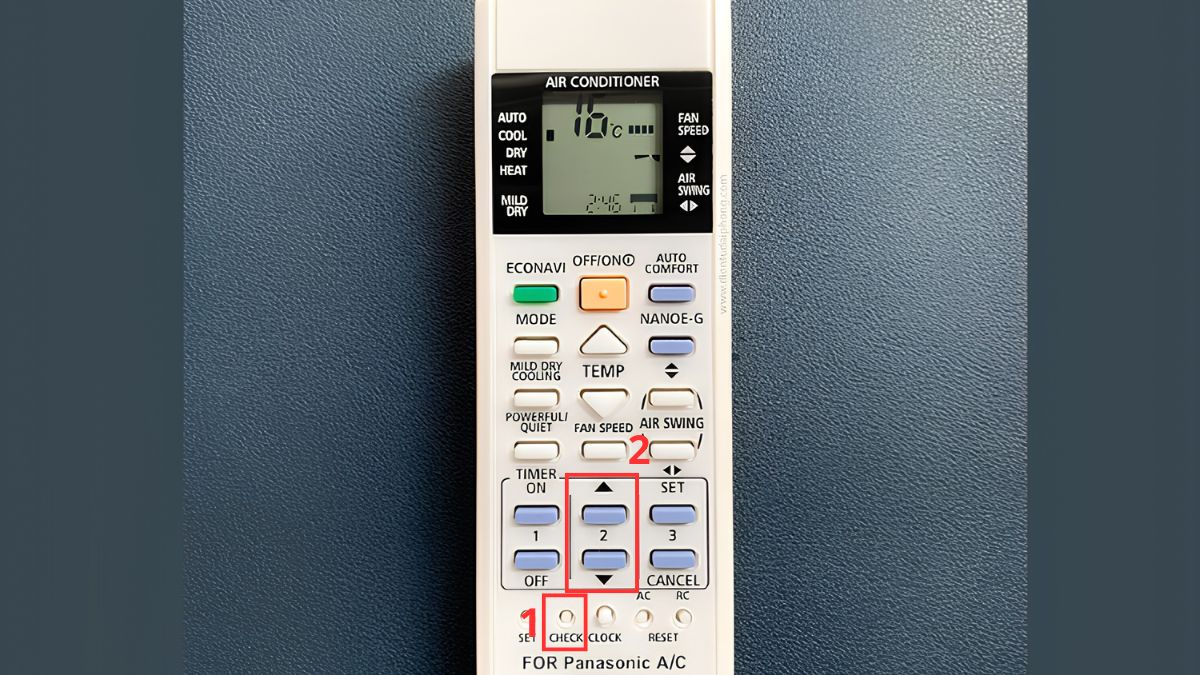 Cách kiểm tra mã lỗi bằng remote Panasonic khi máy tự ngắt