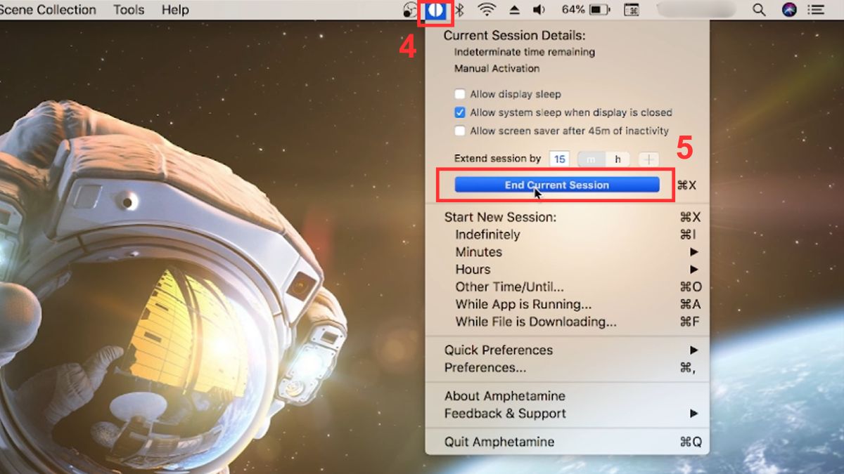 Tắt chế độ tự tắt màn hình MacBook bằng tiện ích hỗ trợ bước 3