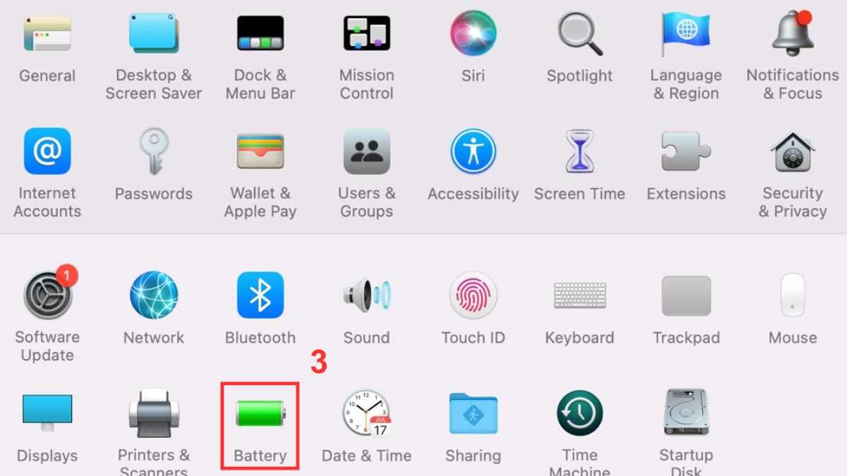 Tắt chế độ tự tắt màn hình MacBook thông qua System Settings bước 2