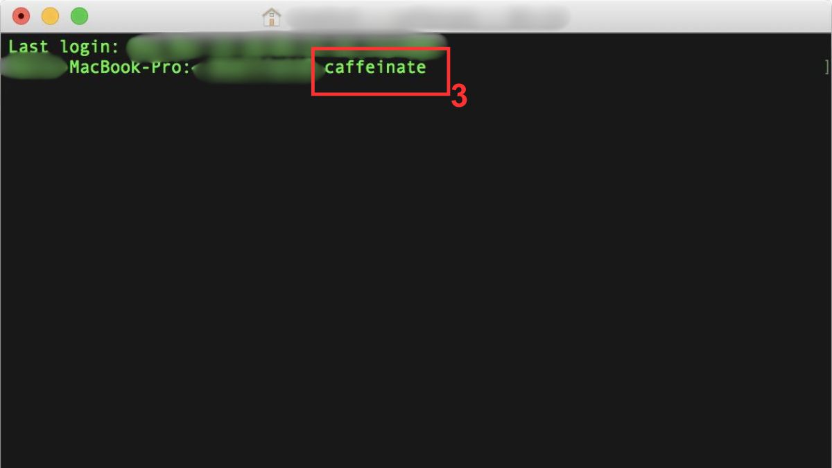 Tắt chế độ tự tắt màn hình MacBook bằng Terminal bước 3