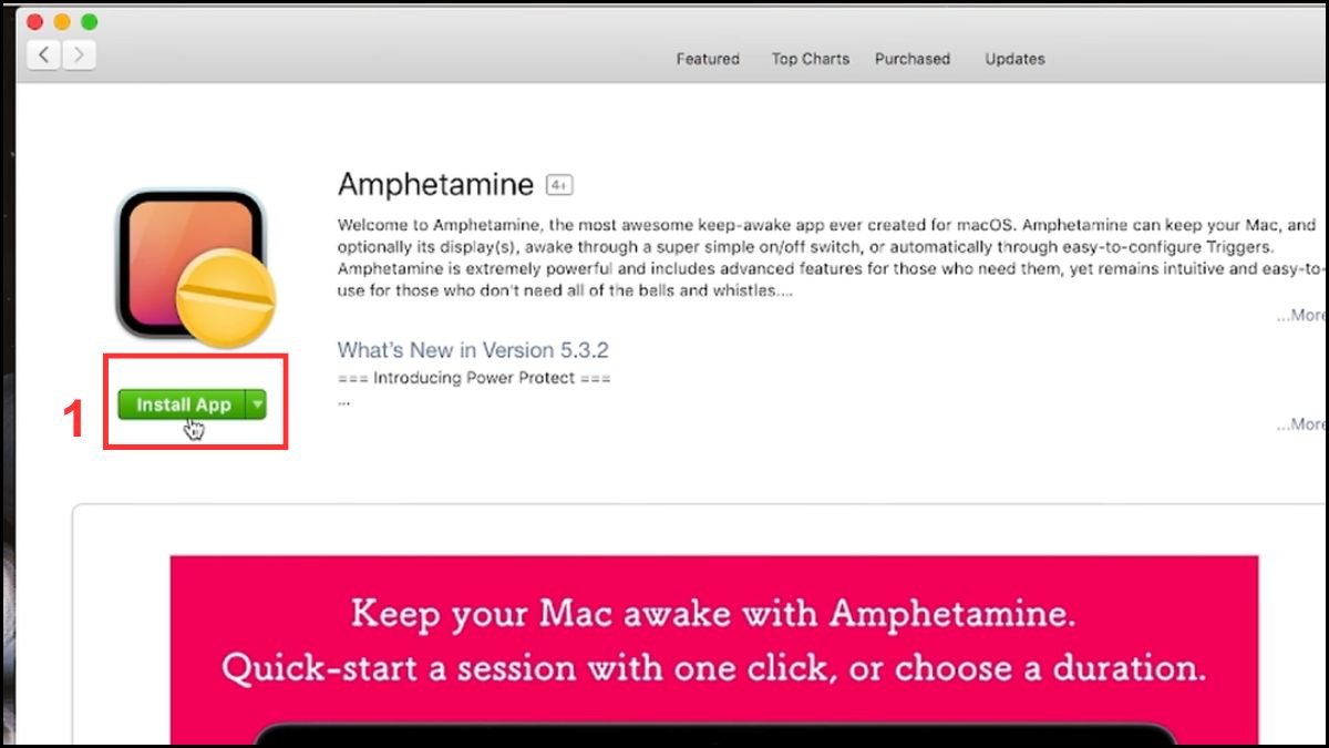 Tắt chế độ tự tắt màn hình MacBook bằng tiện ích hỗ trợ bước 1