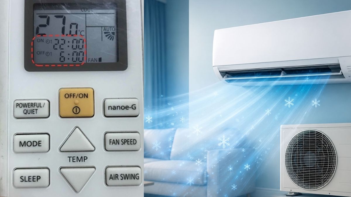 Dấu hiệu chế độ hẹn giờ đang được cài trên Panasonic