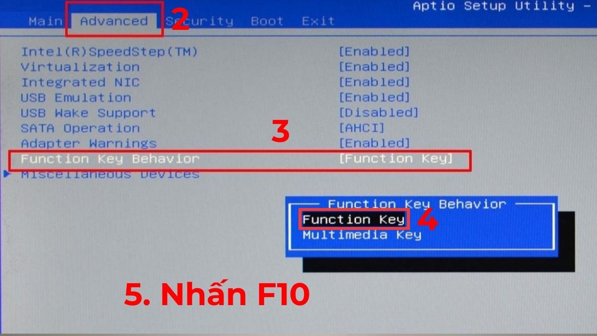Tắt phím Fn trên laptop Dell trong BIOS bước 4